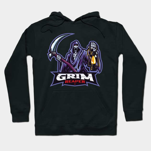 grim reaper mascot design Hoodie by drydenshops